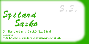 szilard sasko business card