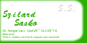 szilard sasko business card